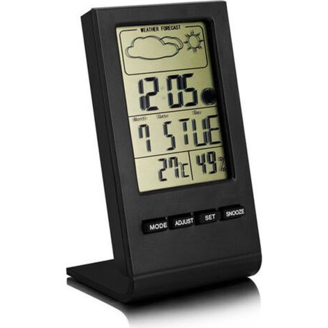 Sabir Drahtlose Wetterstation, Innen-/außenthermometer, Hygrometer, Barometer, Digitaler Wecker Mit Außensensor, Anzeige Von Uhrzeit, Datum, Wochentag Und Mondphase