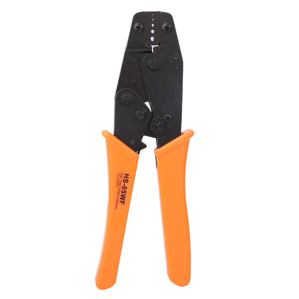 Ratschen-crimpzange Mit Orangefarbenem Griff Für Kabel Mit Einem Durchmesser Von 0,5–6 Mm² (20–10 Awg).