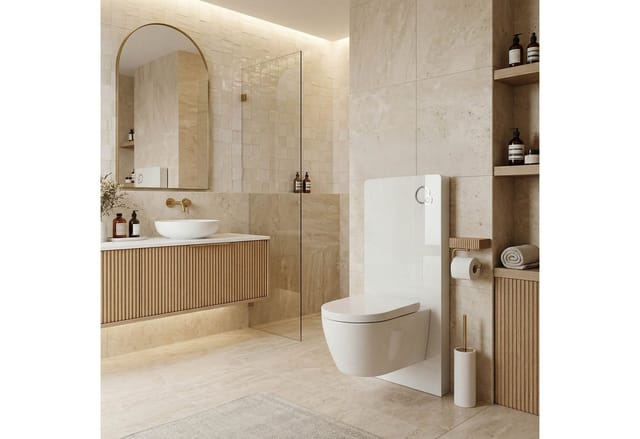 Bernstein Vorwandelement WC 805, Sanitärmodul / Aufputz Spülkasten für Wand WC Toilette / Weiß