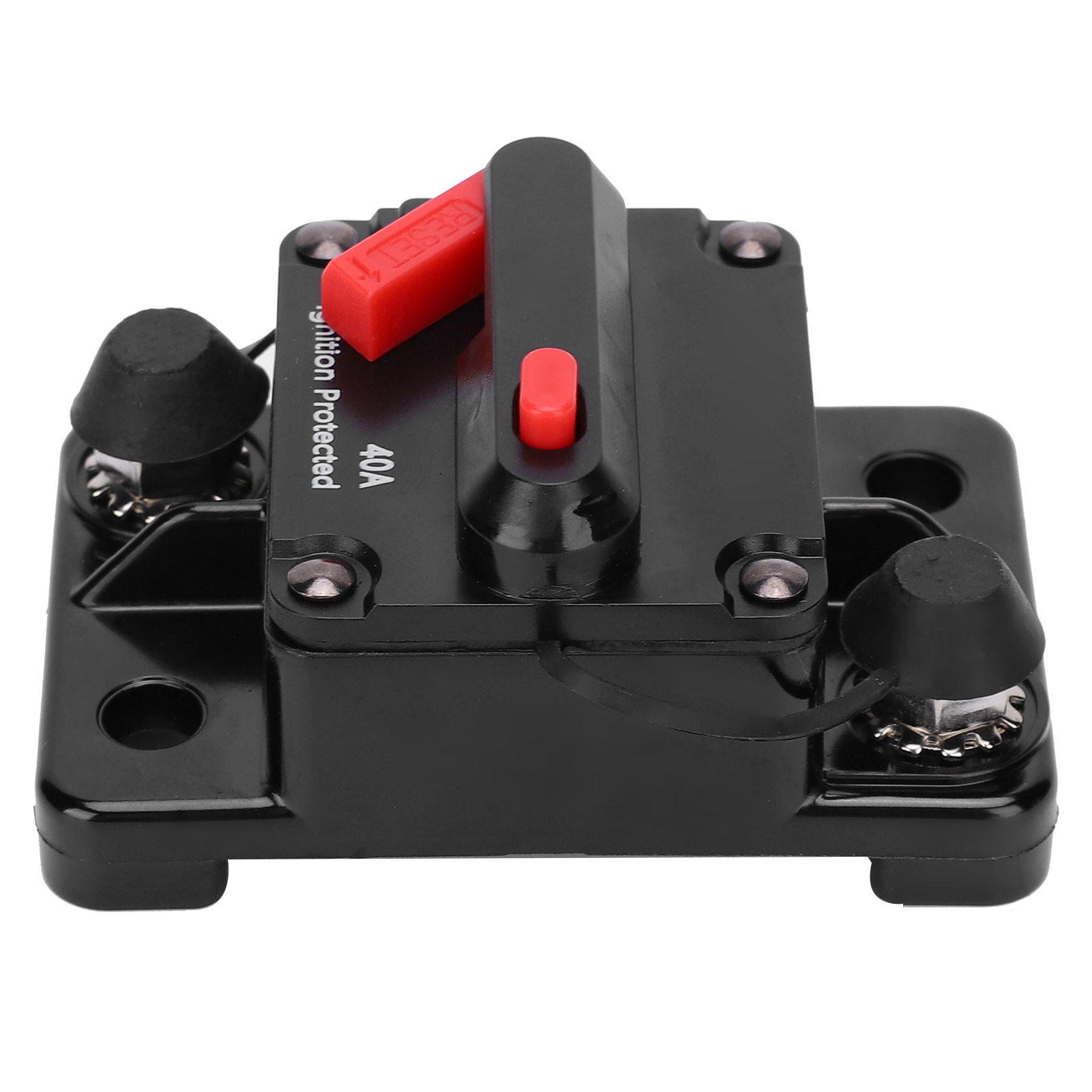 Wasserdichter, Selbstzurückstellender Sicherungshalter Aus Kupfer, 12–42 V Dc, 40 A, Roter Schalter