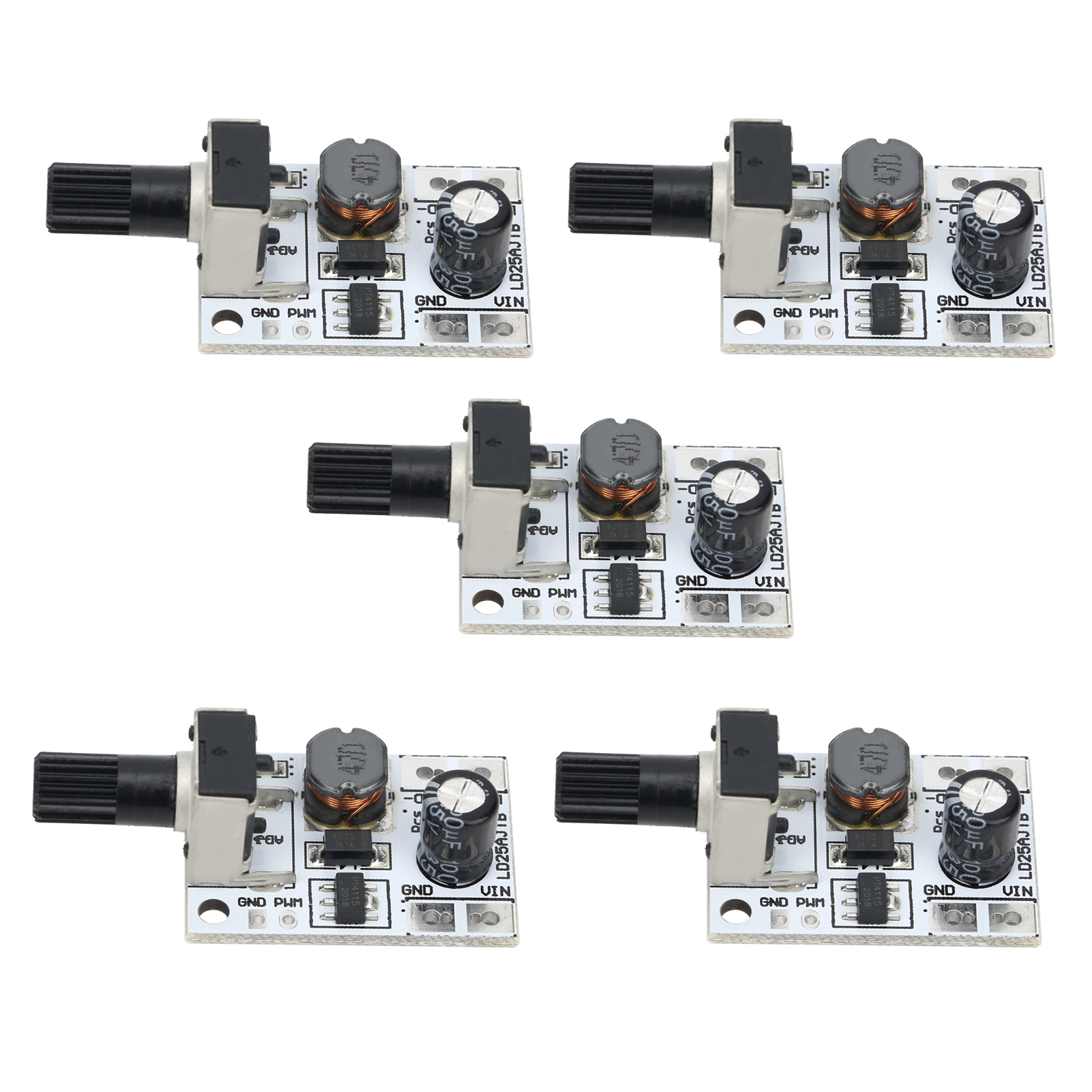 5-teiliger Pwm-led-dimmer Dc 6–24 V 20 W Mit Schalter Und Helligkeitsregelung