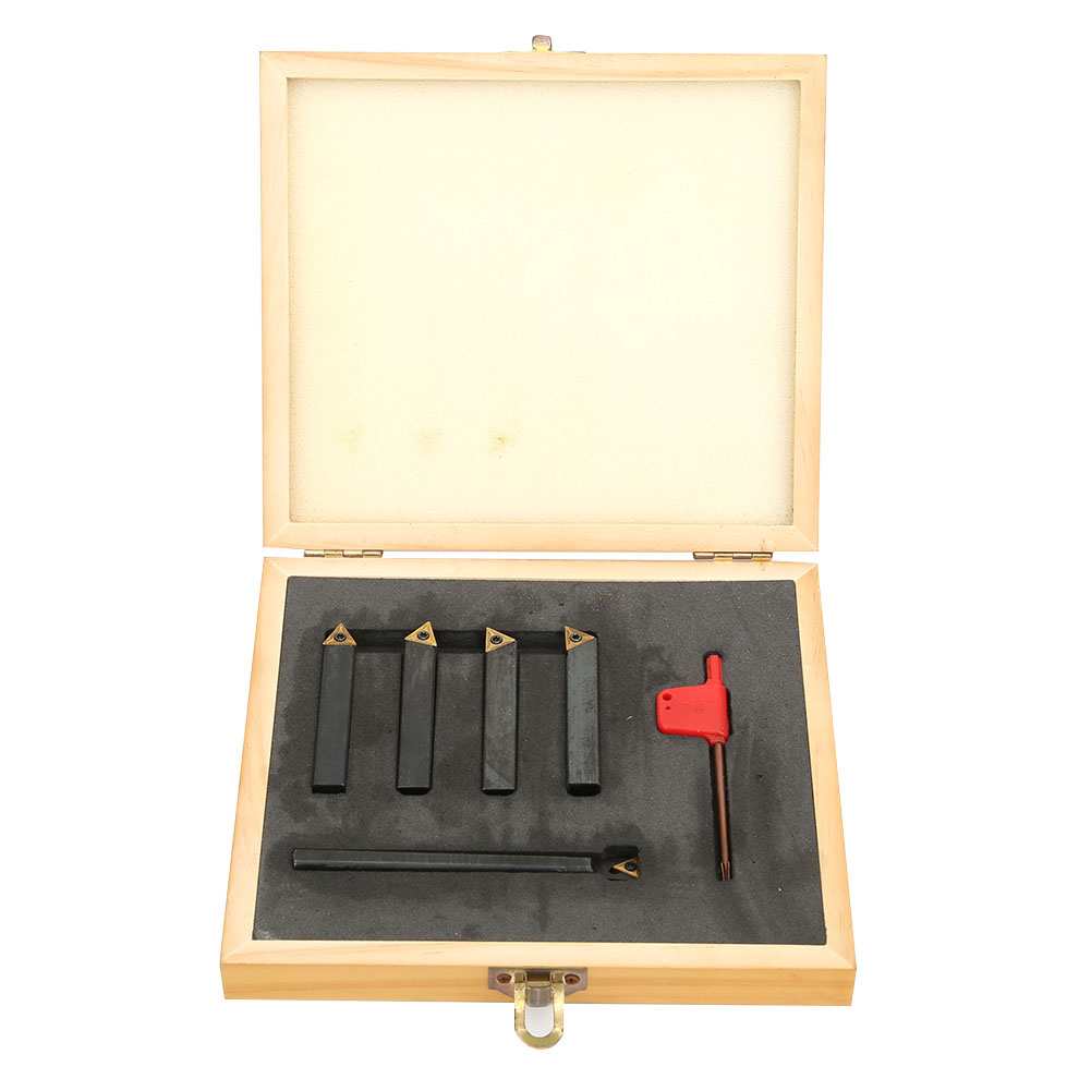 5-teiliger Wendeschneidplatten-drehwerkzeugsatz Mit Hartmetall-wendeschneidplatten Zum Anfasen F4-1-10 Mm