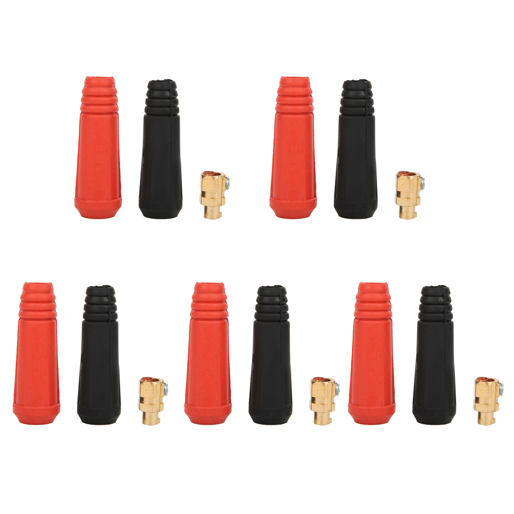 Stück Europäische Schnellverbinder 10-25 Mm² Für Lötmaschinen, Lange Ausführung, Rot Und Schwarz