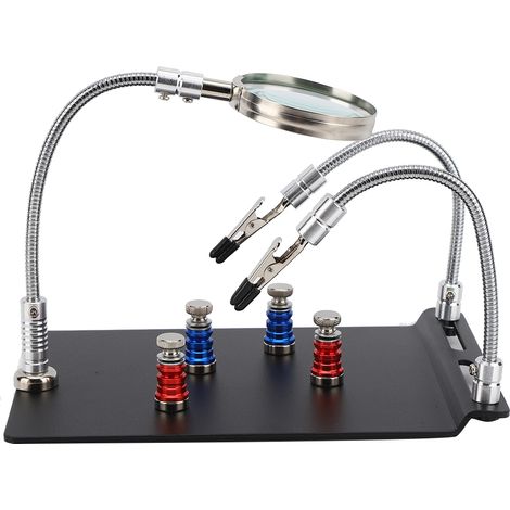 Magnetische Leiterplattenhalterungen Mit Lupe Für Die Reparatur Und Befestigung Von Motherboards