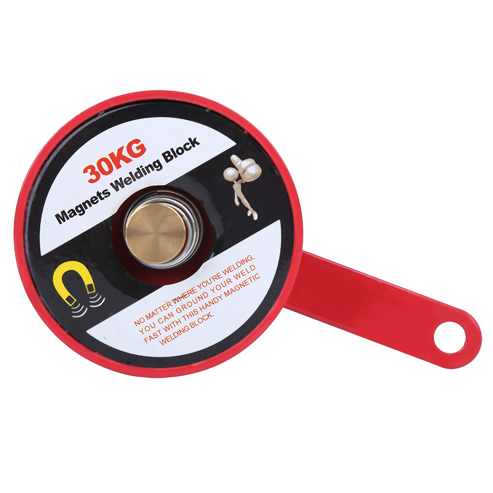 Magnetischer Schweißblock Mit Positionierklemme Aus Rotem Legiertem Stahl, 30 Kg Haftkraft