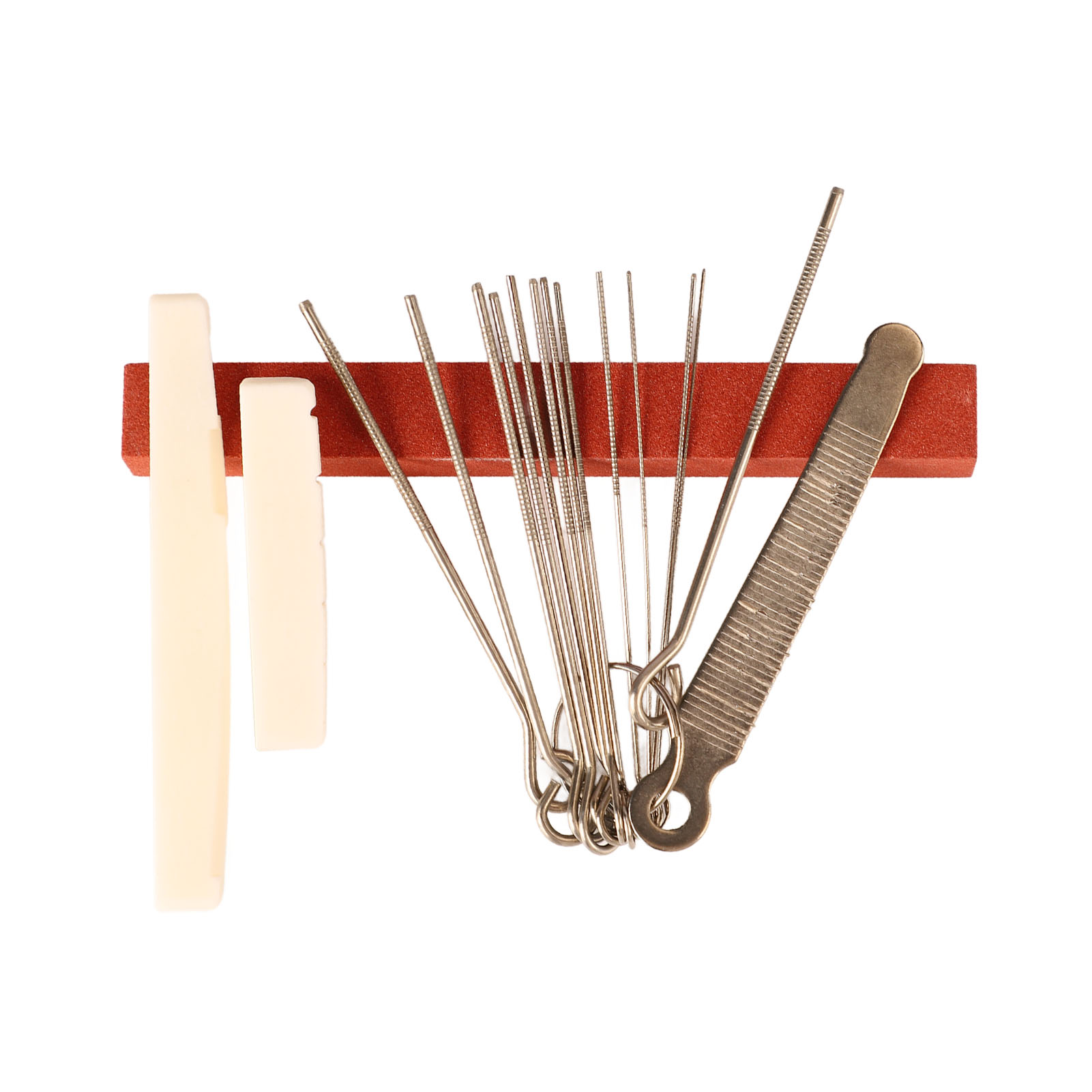 Set Aus Gitarrenfeilen Aus Metall Und Stein, Feilnadel Mit Sattel Und Steg Zum Formen, Kopieren, Reparieren Und Warten.