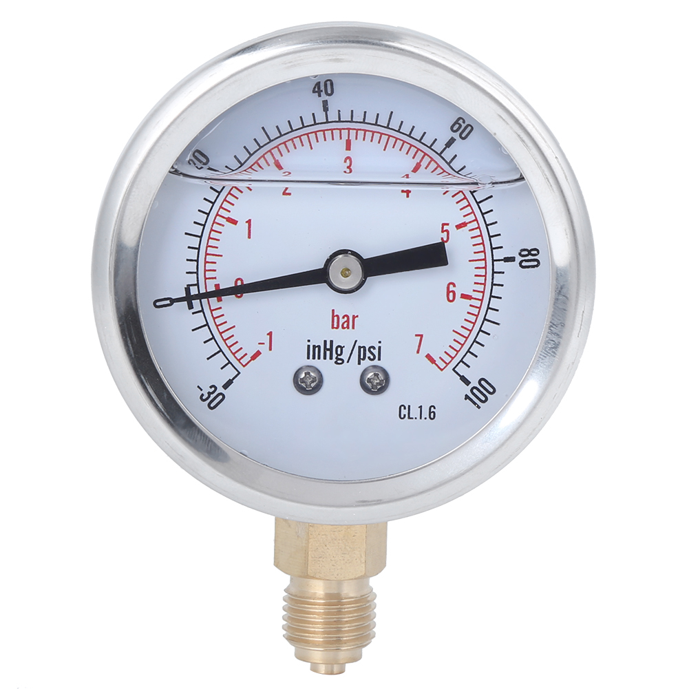 Ts Pggz604 Professionelles Radialmanometer 7 Bar 1/4bsp Y60 Zur Druckmessung