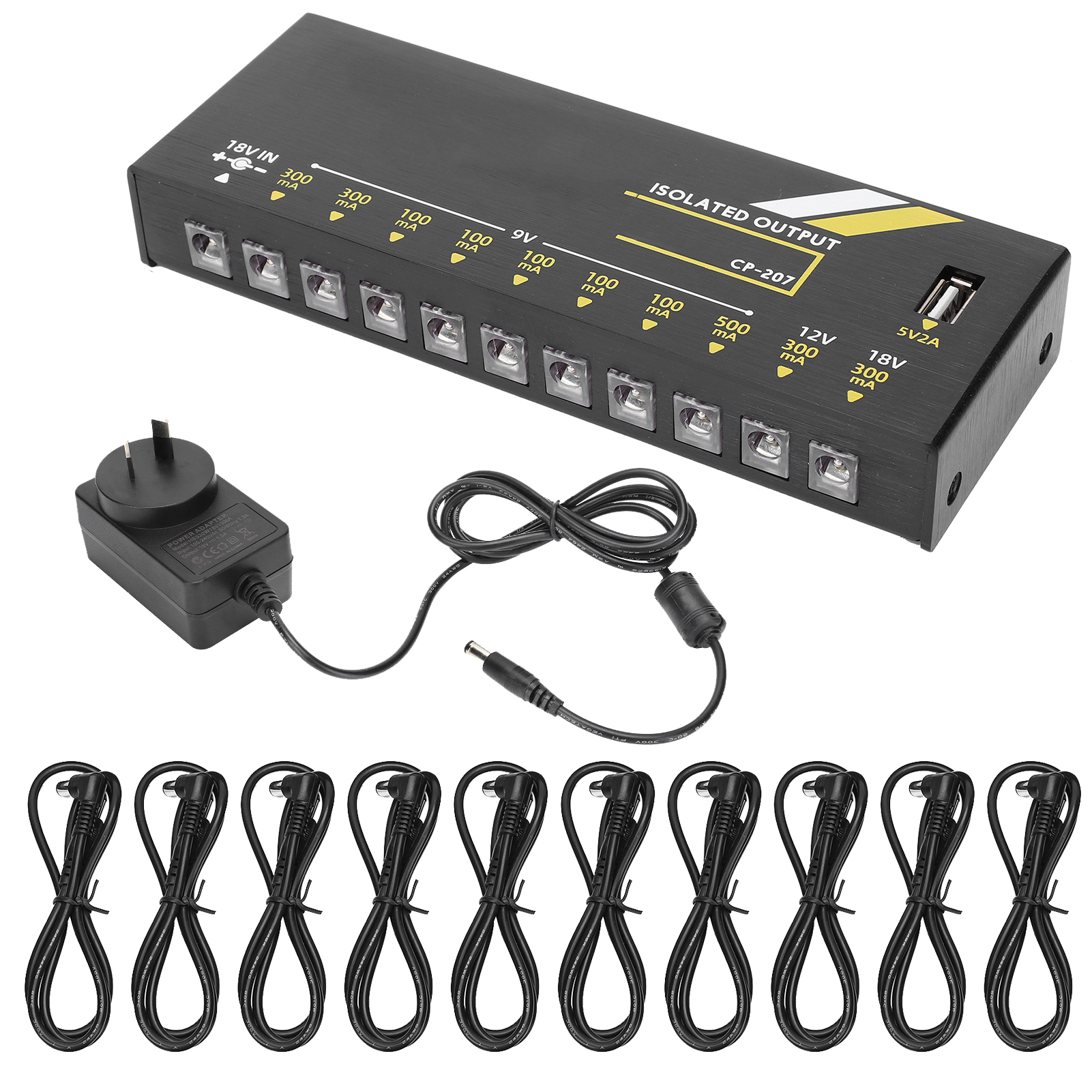 10-ausgangs-18wau-100-240v-gitarrennetzteil Für Metal-effektpedale
