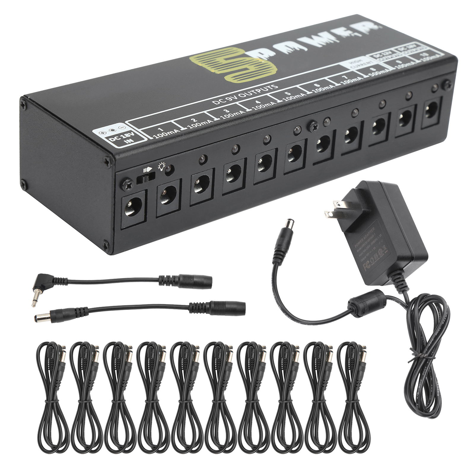 Netzteil Für Effektpedale, E-gitarre, Kurzschluss-/überspannungsschutz, 100–240 V, Us-stecker