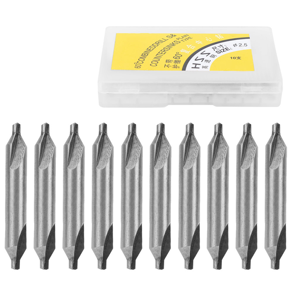 10 Stück 4341 Hss-zentrierbohrer, Gerader Schaft Für Präzises Bohren, 2,5 Mm