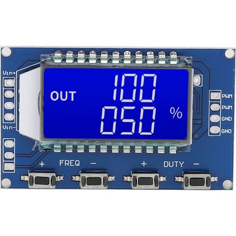 Einstellbarer Pwm-signalgenerator – Frequenz- Und Tastverhältnismodul – Blaue Rechteckwellenplatine