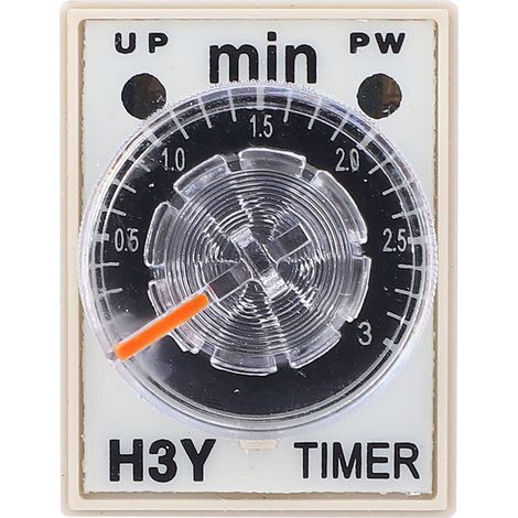 H3y-2 Zeitverzögerungsrelais (0–3 Minuten), Einschaltverzögerung, 8 Pins, 24 V/110 V/220 V Wechselstrom