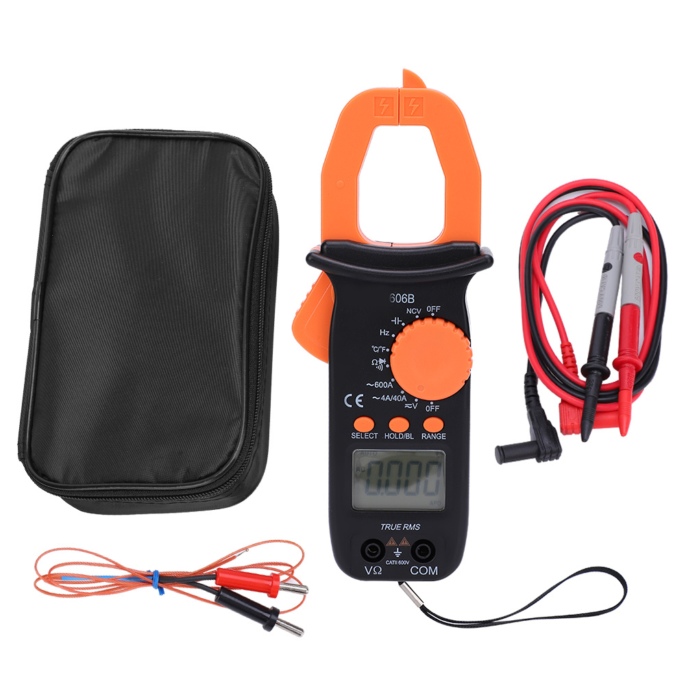 606b Digitales Multimeter Mit Stromzange, Wechsel-/gleichspannungs- Und Widerstandsmessgerät, 4000 Messpunkte