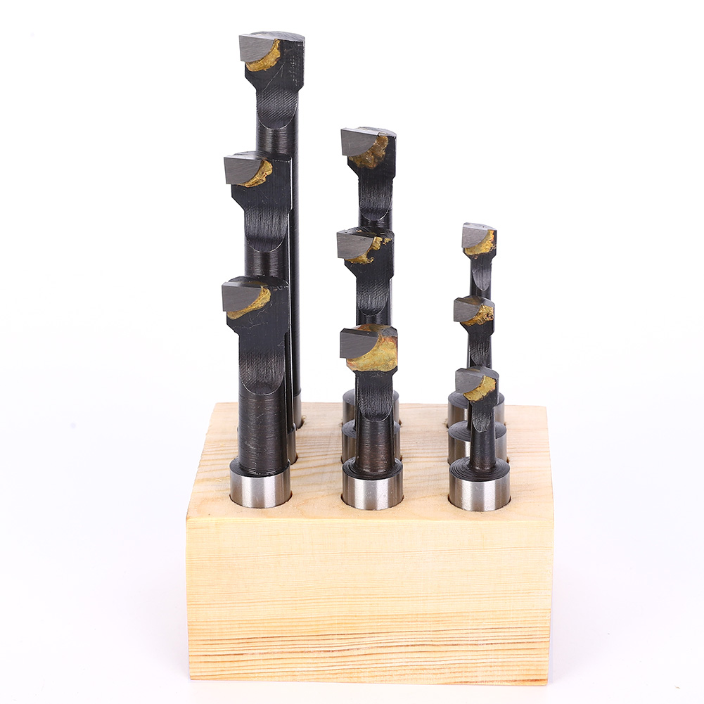 Satz Mit 9 12-mm-f1-schnellarbeitsstahl-ausdrehstangen Für Cnc-drehmaschinen Mit Ständer
