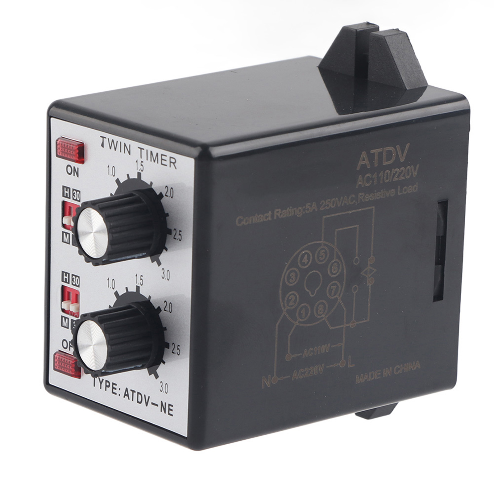 Atdv-ne Drucktaster-zeitschalter, Ein/aus-steuerungstimer, 110 V/220 V Mehrabschnitts-zeitverzögerungsrelais