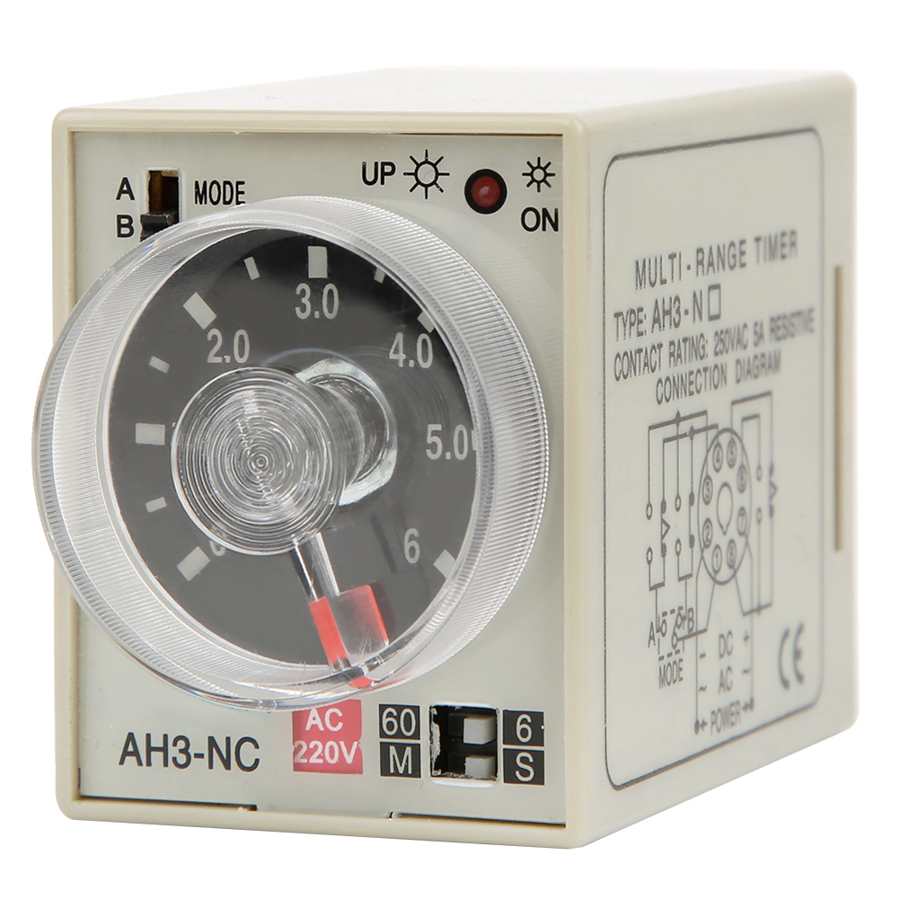 Einstellbares Mini-zeitrelais, Modus A Und B, Mehrere Verzögerungseinstellungen, Ah3 Nc 220 V Ac 50/60 Hz