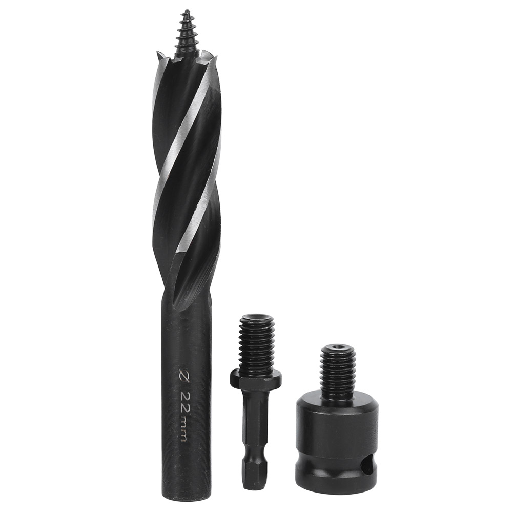 4-schneidiges Holzbohrer-set Aus Hochkohlenstoffhaltigem Stahl Mit Sechskantgriff Für Präzises Bohren (22 Mm)