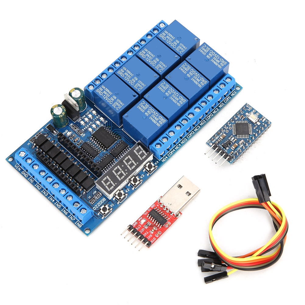 Mini Pro Plc Shield Board Mit 8 12v Relais Und Timer Für Arduino