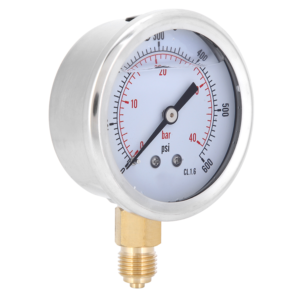 Radialer Öldruckmesser 0–40 Bar (0–600 Psi), 1/4"-bsp-anschluss Für Vakuum Und Druck, Ts-pgg604-40bar