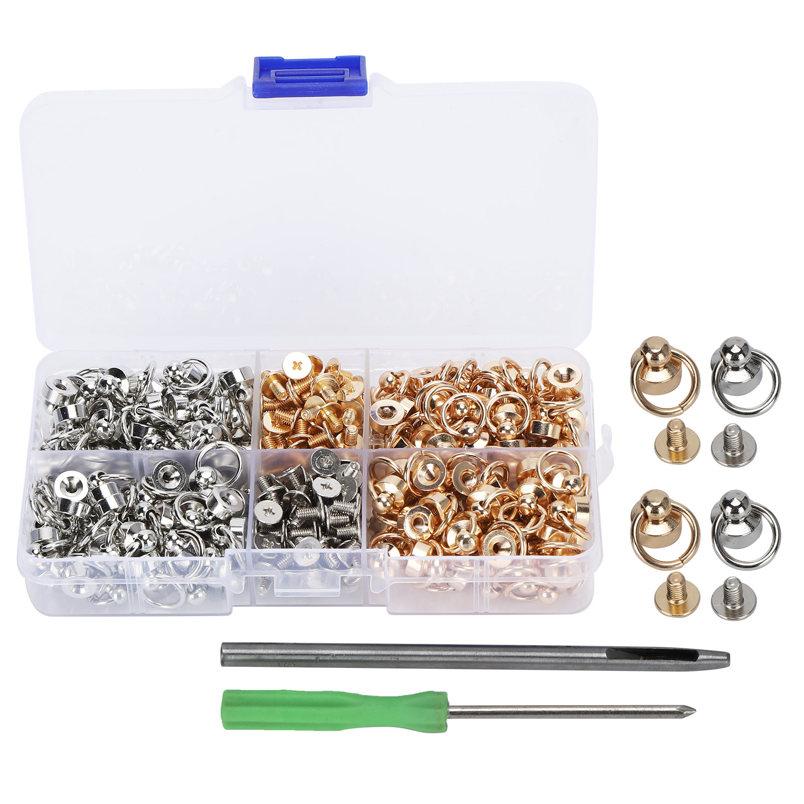 Kugelniet-o-ring-set Für Diy-projekte Mit Leder, Kleidung, Taschen Und Handyhüllen