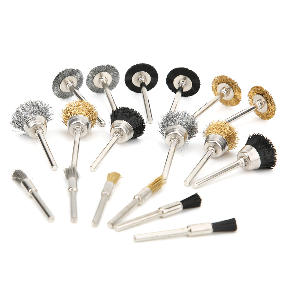 Set Mit 18 Aluminium-metallbürsten Für Elektrische Schleifmaschinen Und Rotationswerkzeuge