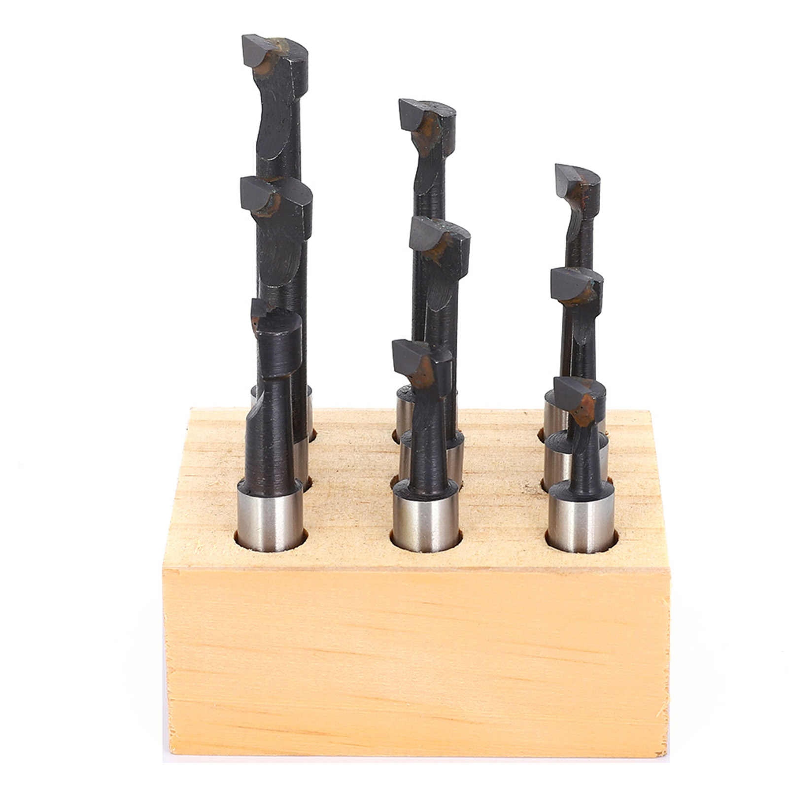 Satz Von 9 F1-bohrfräsern (3/8 Zoll) Für Cnc-fräsmaschinen Und Drehmaschinen, Aus Hochgeschwindigkeitsstahl