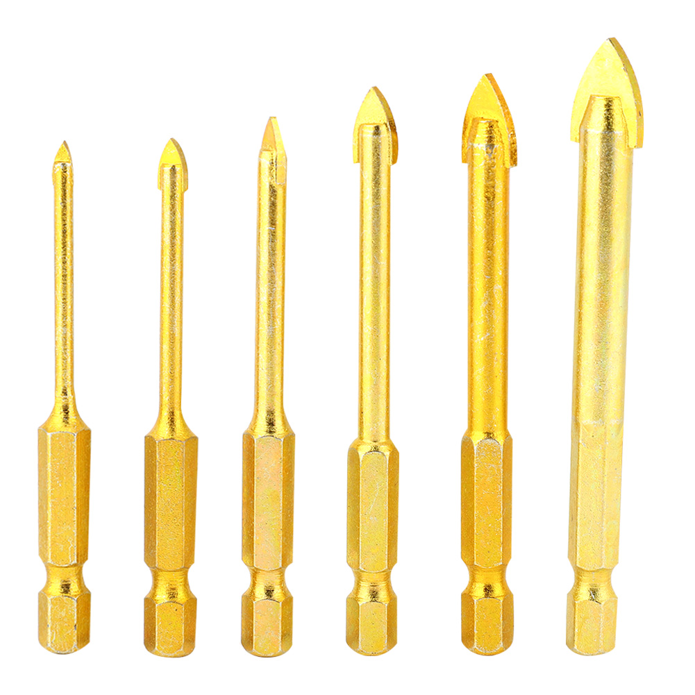 6-teiliges Dreieckbohrer-set Mit Sechskantschaft Für Holz Und Metall, 3/4/5/6/8/10 Mm