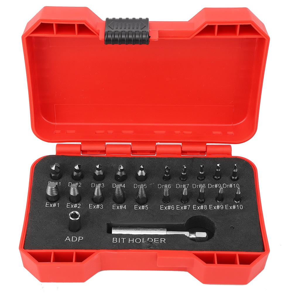 Set Mit 22 Linksgewinde-schraubenausdrehern Aus Hochleistungsschnellstahl – Langlebiges Hardware-zubehör