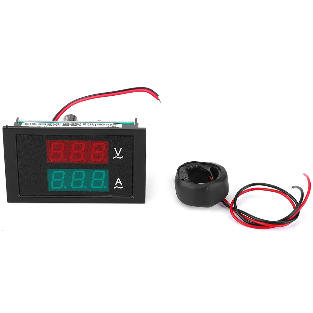 Dl85-2042 Wechselstrom-voltmeter/amperemeter Mit Doppelanzeige, 80–300 V, 0–100 A Zur Spannungs- Und Strommessung