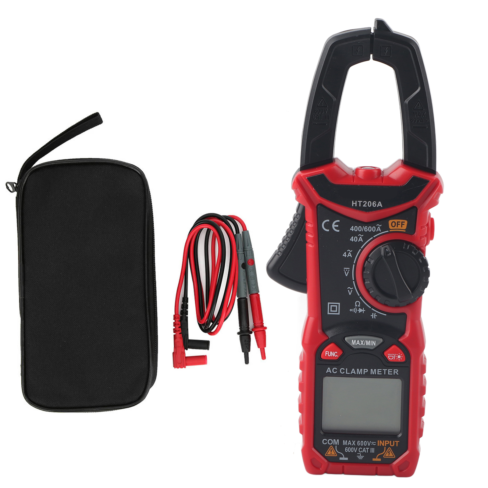 Ht206a Tragbares Lcd-clip-on-digitalmultimeter Für Ac/dc-spannungs-, Strom- Und Widerstandsmessungen