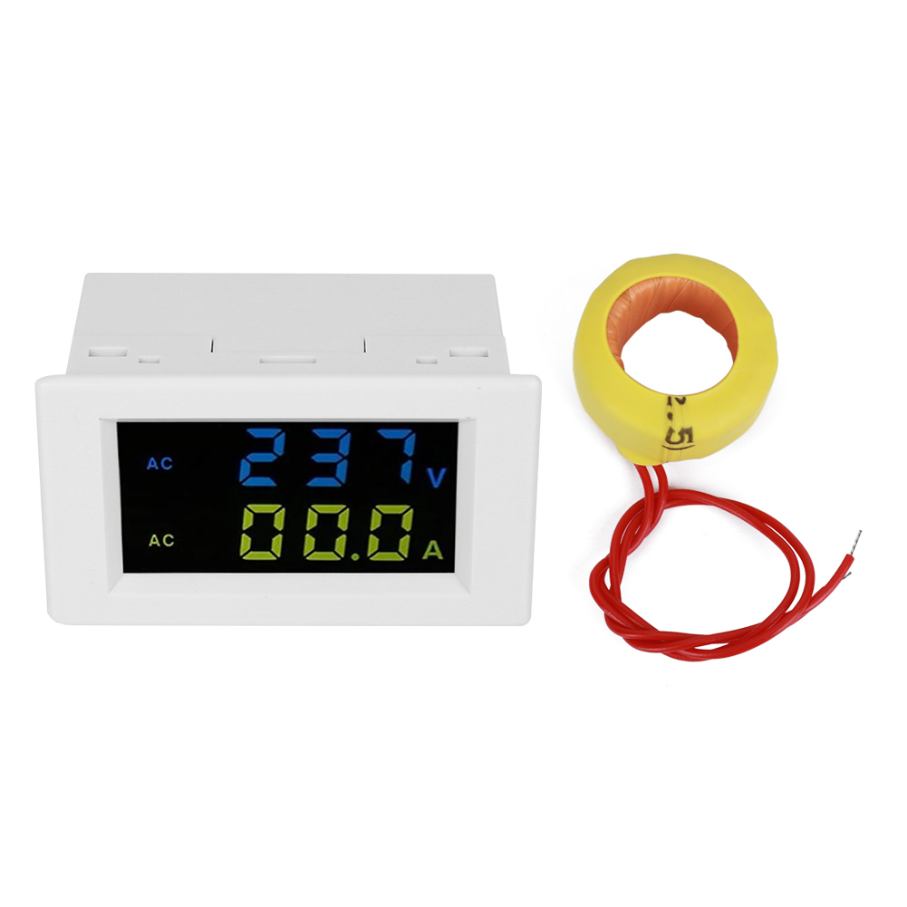 Digitales Voltmeter Mit Doppelanzeige – Präzise Strommessung – Weißes Gehäuse