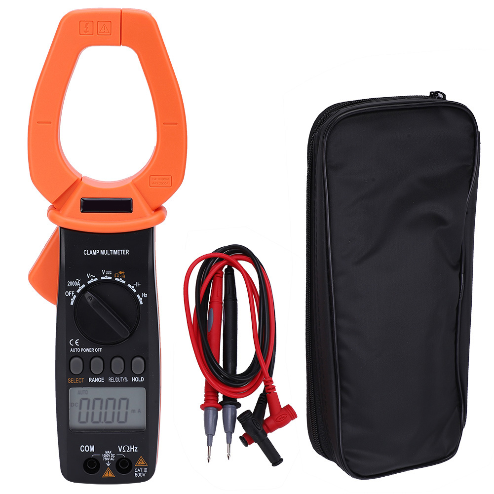 Vc6052 Tragbares Digitales Zangenmultimeter – Misst Wechselstrom Bis 2000 A Mit Lcd-anzeige