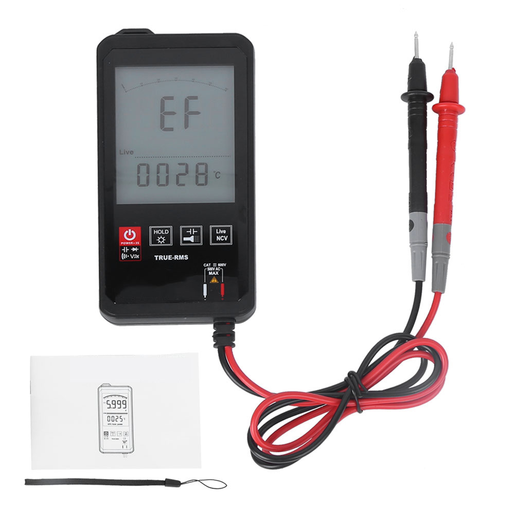 Km-dm06a Kompaktes Digitalmultimeter Mit 3,2-zoll-touchscreen – Misst Spannung Und Kapazität – 6000 Zählwerte