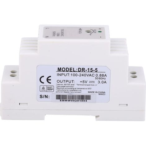 Dr-15-5 Einphasen-schaltnetzteil, 15 W, 5 V, 3 A Für Din-schienenmontage