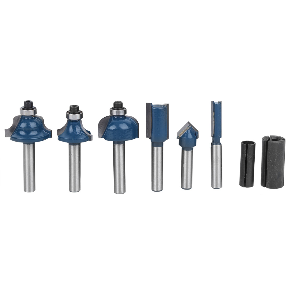 Set Mit 8 Fräsern Aus Legiertem Stahl Für Die Holzbearbeitung, 1/4"-nutfräser