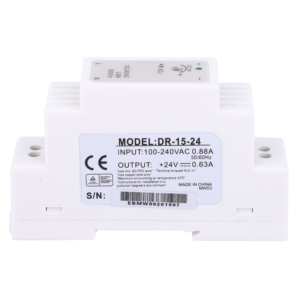 Schaltnetzteil Mit Einem Ausgang, 15 W, 24 V, 0,63 A, Für Din-schiene Dr-15-24