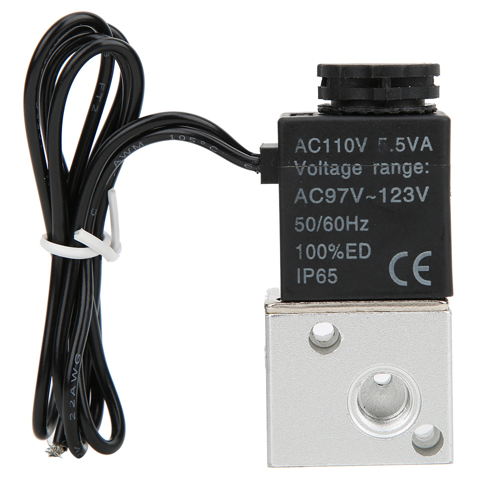 Direktmagnetventil Für Wasser, Luft Und Öl, 3-wege, 2-positionen, Gehäuse Aus Aluminiumlegierung, G1/8 (ac110v)