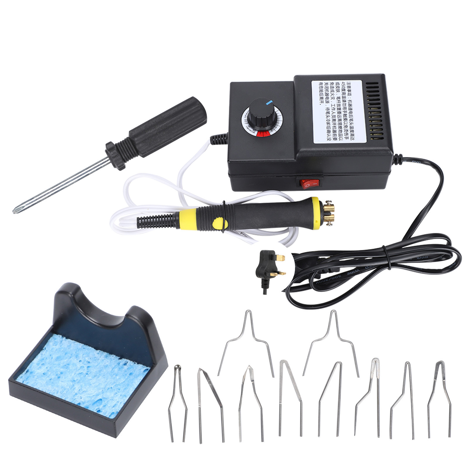 Professionelles Brandmalgerät Mit Temperaturregelung – Brandmal-set Und Zubehör – Uk-stecker 220 V