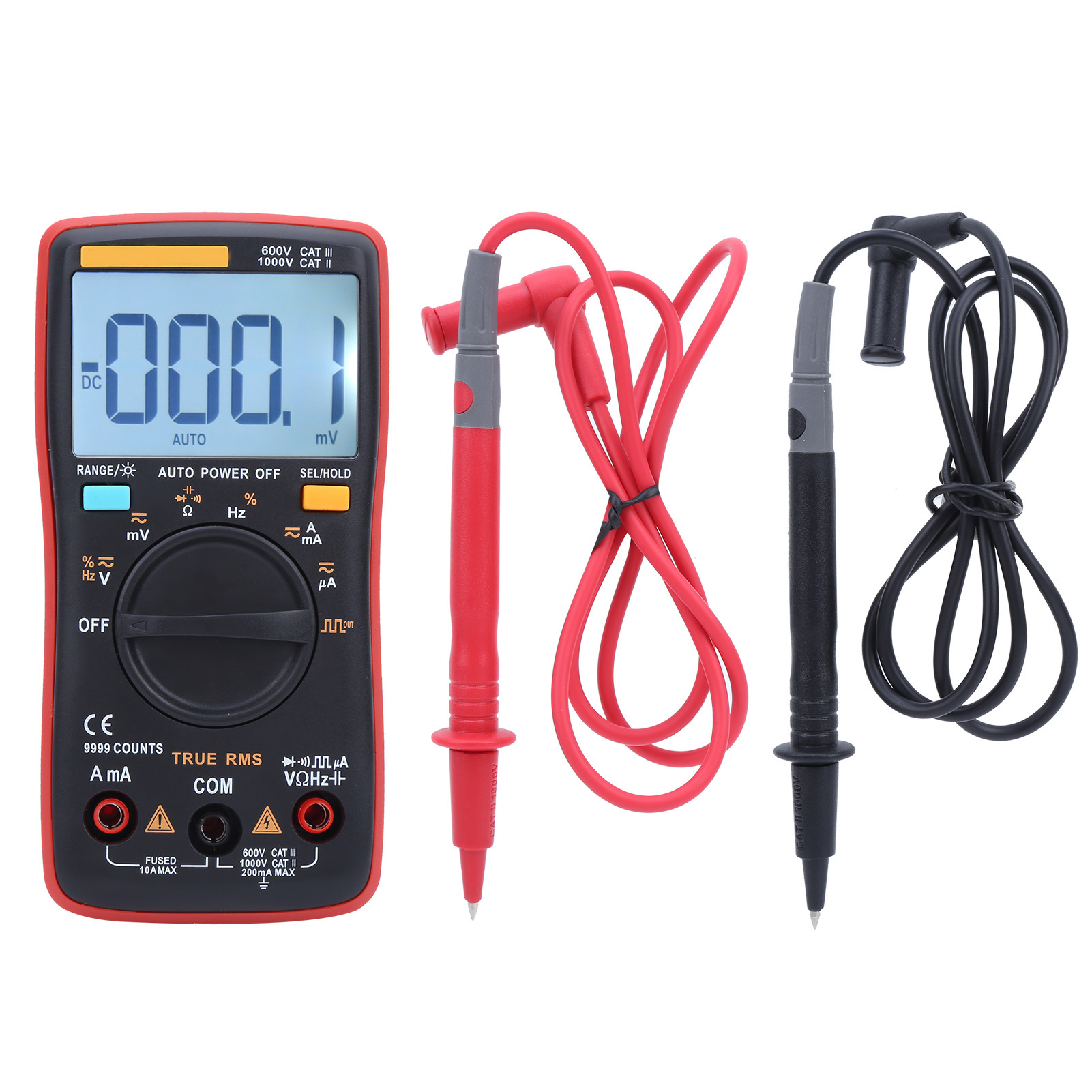 Professionelles Digitalmultimeter Zt109, 9999 Counts, Trms-messung, Ac/dc-spannung Und -strom