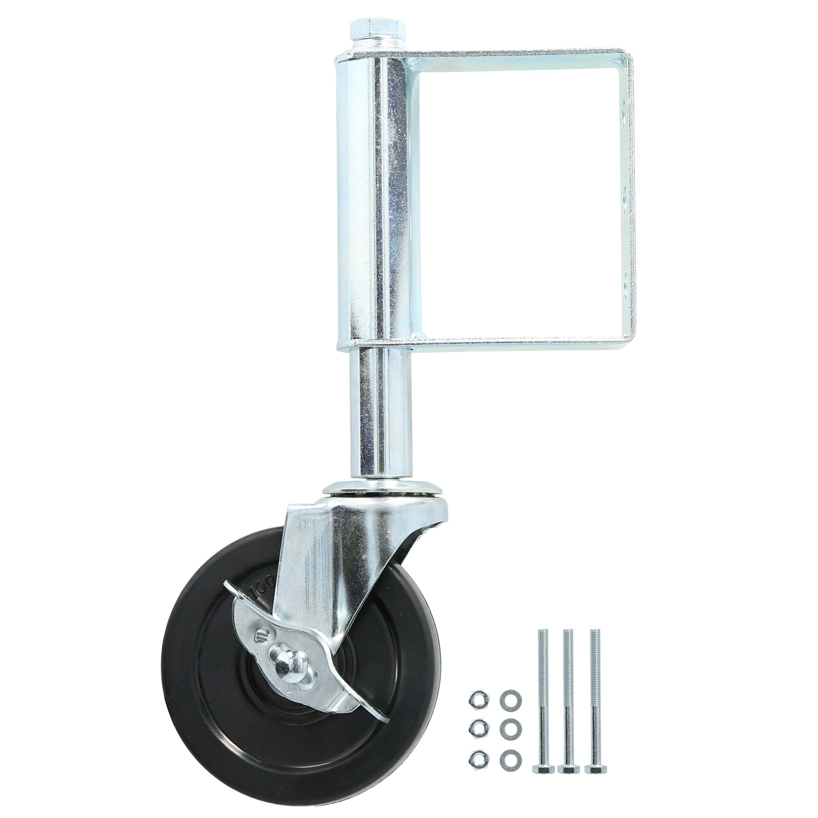 Federbelastete Türrolle Mit Dämpfung, 4-zoll-aluminiumrolle, Tragkraft 75 Kg (weiß)