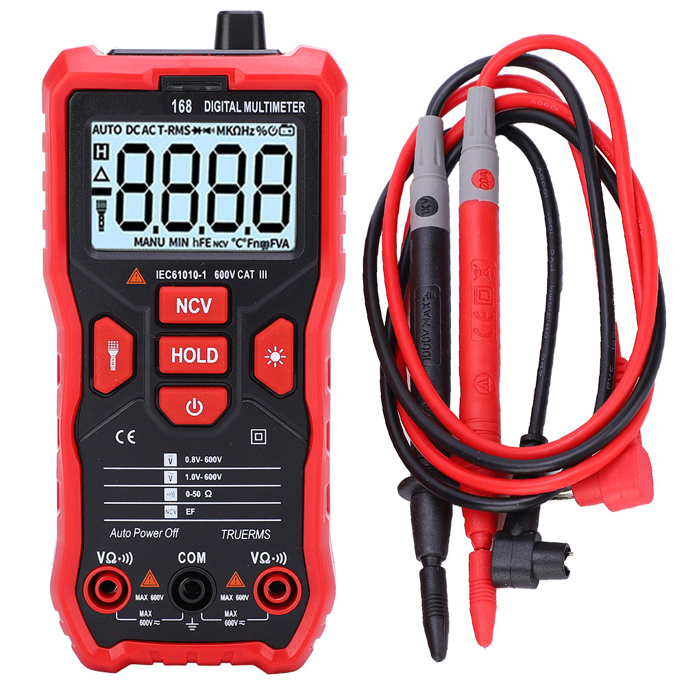 Ua168 Mini Tragbares Lcd-digitalmultimeter Für Wechsel-/gleichspannung Und Widerstand Mit Messspitzen