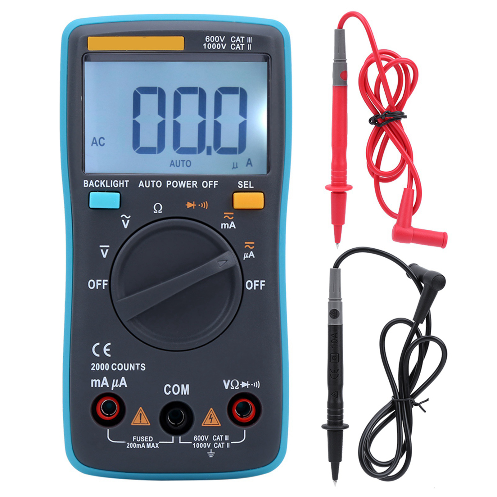 Zt-98 Tragbares Digitalmultimeter: Misst Wechsel- Und Gleichspannung, Amperemeter, Ohmmeter, Voltmeter, Automatische Bereichswahl