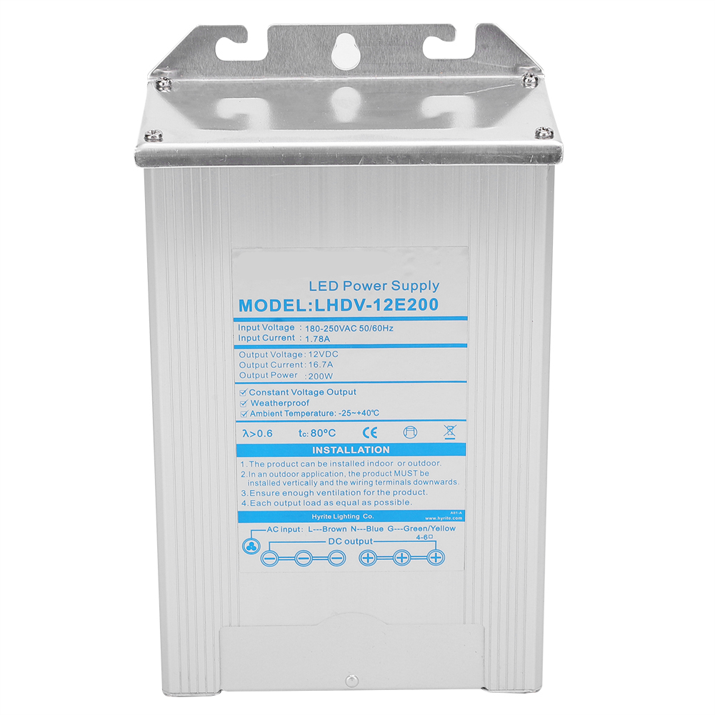 Wasserdichtes Schaltnetzteil Aus Aluminiumlegierung Für 200-w-led-module (lhdv-5e 200 5v)