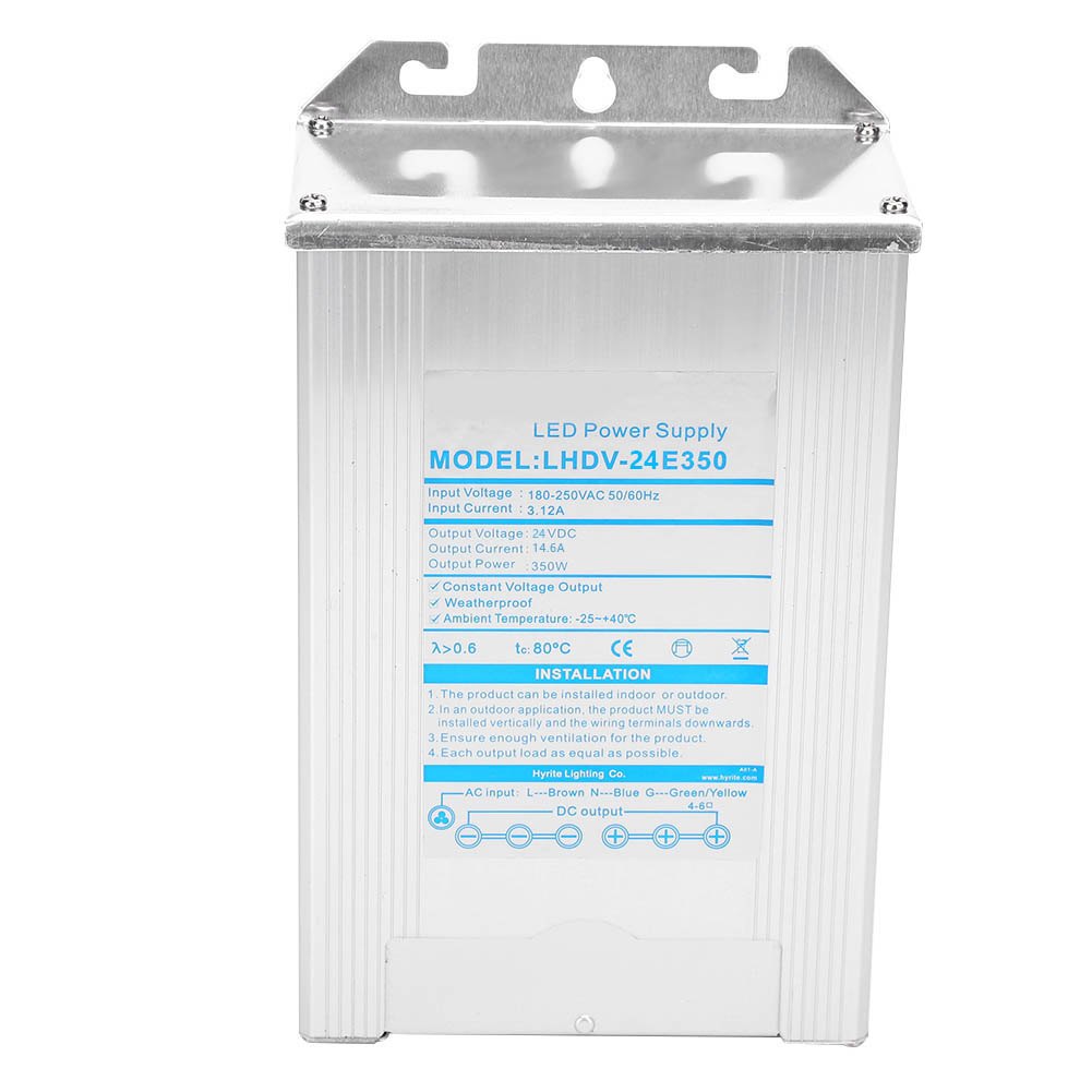 Wasserdichtes 350-w-led-schaltnetzteil Aus Aluminiumlegierung Für 24-v-beleuchtungsmodule