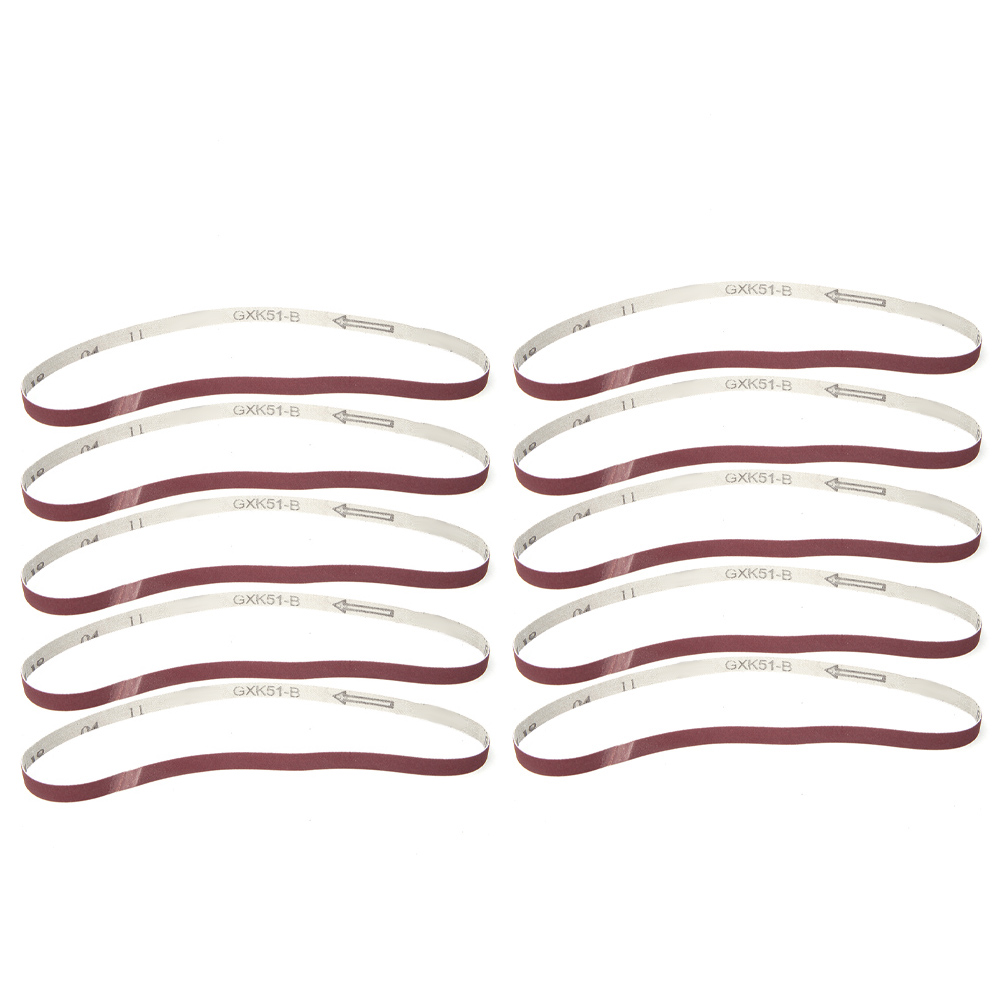 10 Aluminiumoxid-schleifbänder 533x9mm (600) Für Bandschleifer
