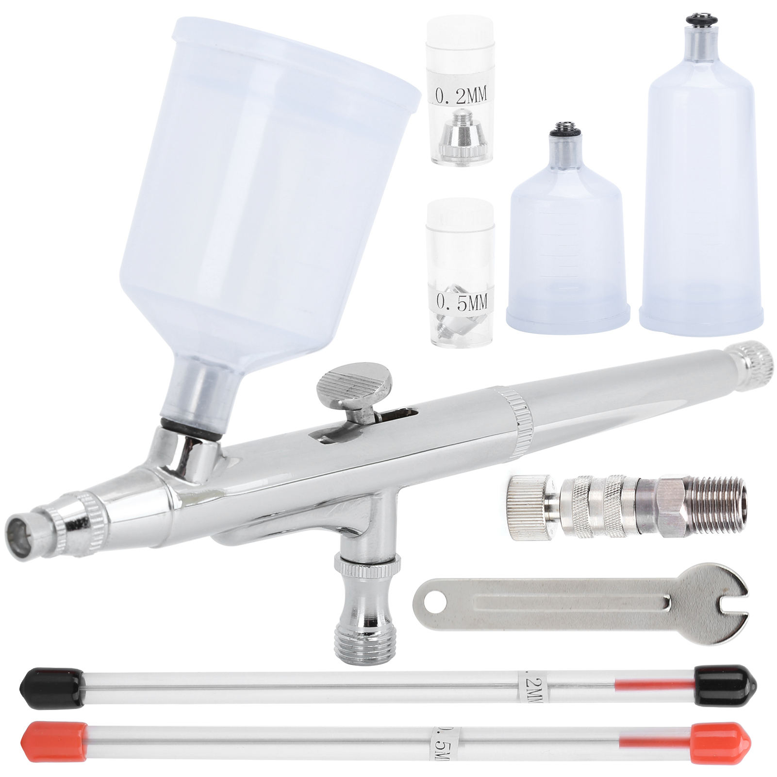 Td-13 Dual-action-airbrush-pistole Mit 20-ml-/40-ml-farbbehälter Für Make-up Und Tattoos
