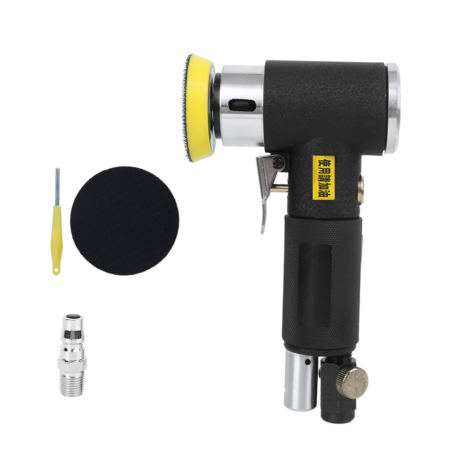 Pneumatische Poliermaschine Yc-2611 Für 2- Und 3-zoll-maschinen, 1500 U/min, 1/4-zoll-einlass Mit Anschlüssen