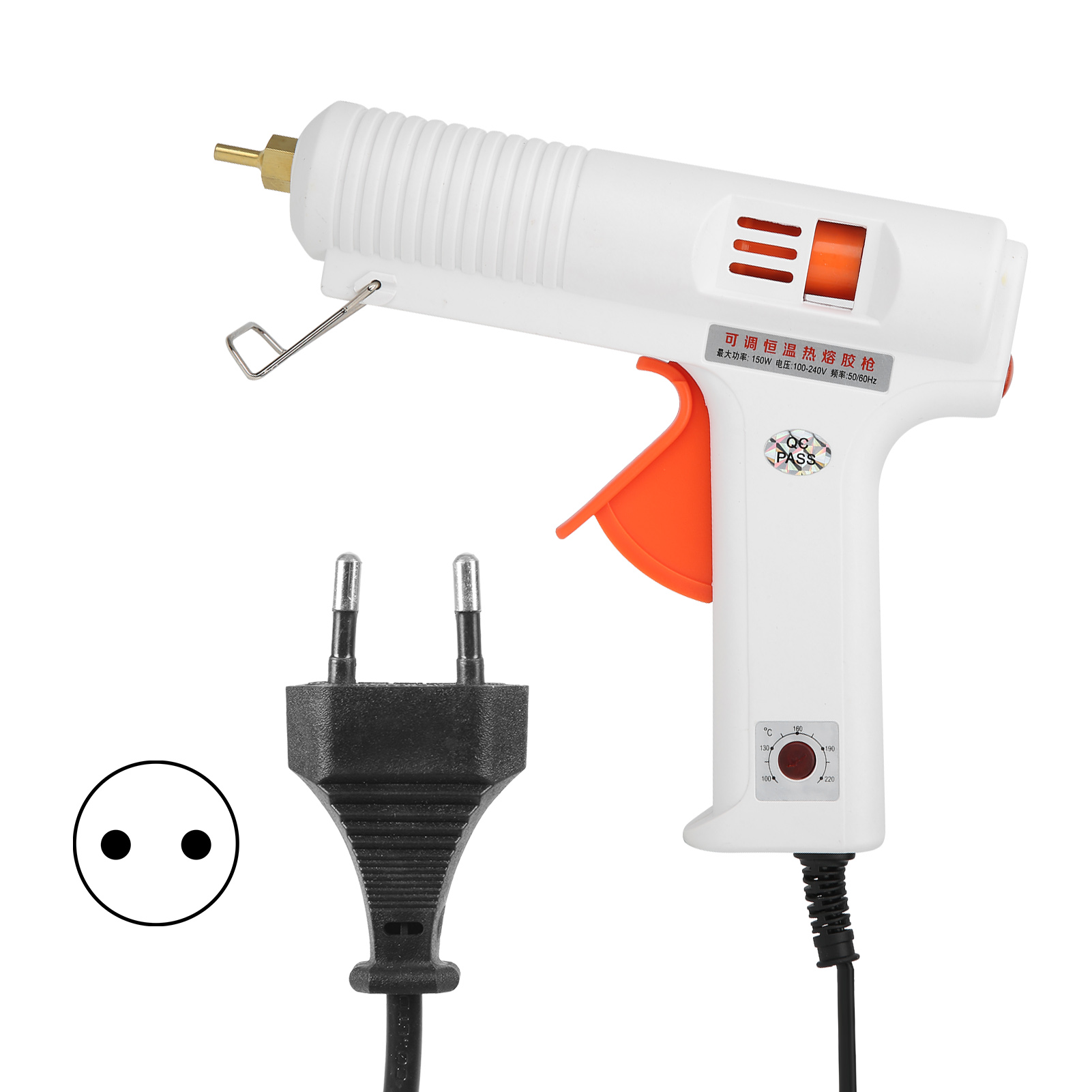 Verstellbare 150-w-heißklebepistole Für Heimwerkerarbeiten Und Bastelprojekte, Eu-stecker, Weiß