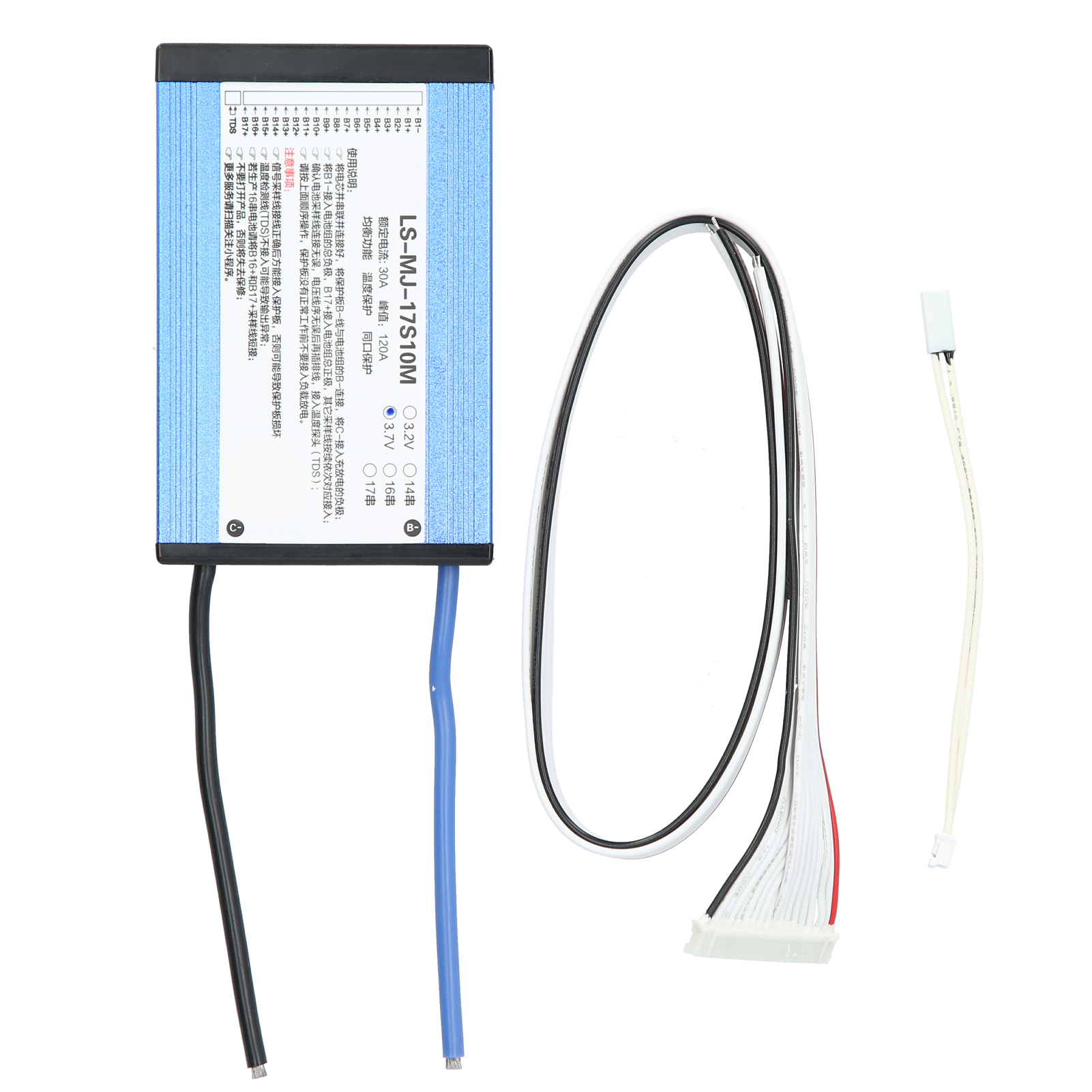 Universelle 3,7v 30a Bms-schutzplatine Für 14s-17s Lithium-batterien Mit Balancier- Und Sicherheitsfunktion