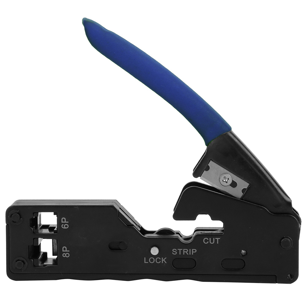 Universelle 6p8p-crimpzange Mit Drahtschneider Und Abisolierzange Für Rj45-stecker, Blau